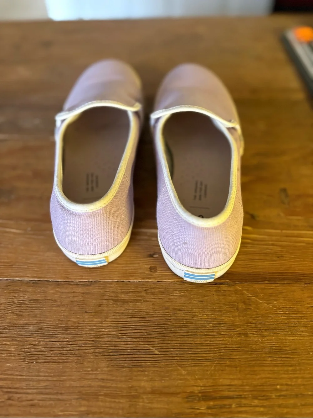 Toms Lavender Slip-On Canvas Shoes with Cream Trim